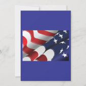 愛国的なアメリカ国旗デザイン 星条旗 招待状 (正面)