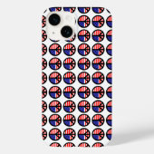 愛国的なアメリカ国旗平和のサイン ドット Case-Mate iPhoneケース (裏面)