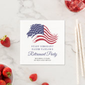 愛国的なアメリカ国旗引退パーティー スタンダードカクテルナプキン (インサイチュ)