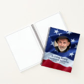 愛国的なアメリカ国旗退役軍人葬儀ゲストブック ノートブック (内部)