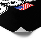 愛国的なアメリカ国旗7月Wの4日 ポスター (角)