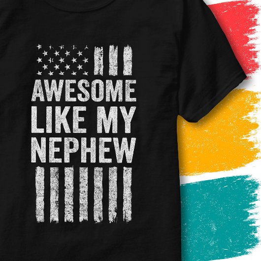 愛国的なアメリカ国旗 かっこいい私の甥 Tシャツ