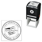 愛国的なアメリカ国旗 |カスタム差出人住所 セルフインキングスタンプ (インサイチュ)