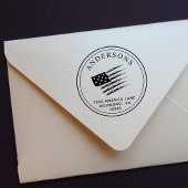 愛国的なアメリカ国旗 |カスタム差出人住所 セルフインキングスタンプ