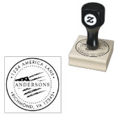 愛国的なアメリカ国旗 |カスタム差出人住所 ラバースタンプ (押印)