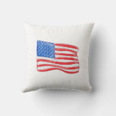 愛国的なアメリカ国旗 クッション (裏面)