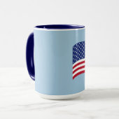 愛国的なアメリカ国旗 コーヒーマグ ギフト マグカップ (正面左)