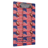 愛国的なアメリカ国旗、サッカーコーチ名 クリップボード (右)