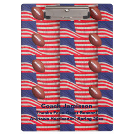 愛国的なアメリカ国旗、サッカーコーチ名 クリップボード