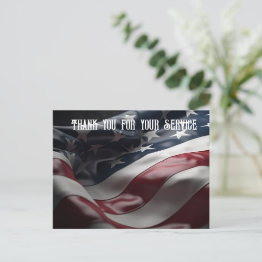 愛国的なアメリカ国旗 ポストカード (スタンド正面)