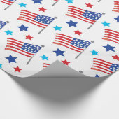 愛国的なアメリカ国旗 ラッピングペーパー (角)