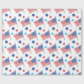 愛国的なアメリカ国旗 ラッピングペーパー (フラット)