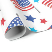 愛国的なアメリカ国旗 ラッピングペーパー (ロールコーナー)