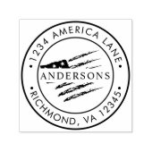 愛国的なアメリカ国旗 |差出人住所 セルフインキングスタンプ (デザイン)