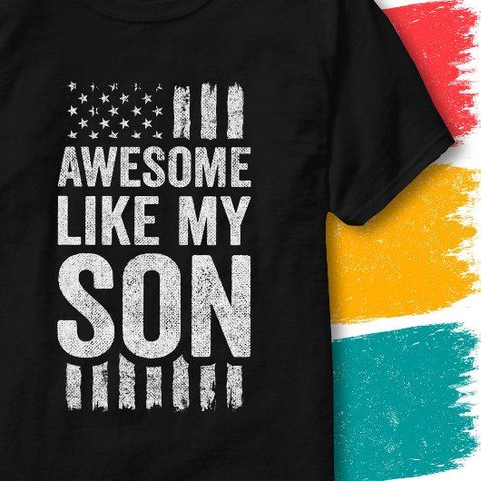 愛国的なアメリカ国旗 息子みたいで素敵 Tシャツ