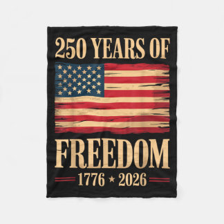 愛国的なアメリカ国旗 4th of july 250周年記念 フリースブランケット
