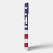 愛国的なアメリカ国旗Largemouth Bass魚釣り Case-Mate iPhoneケース (裏面 / 右)