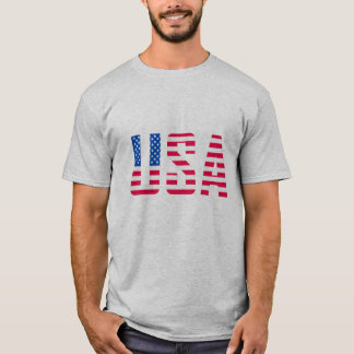 「愛国的なアメリカ国旗Tシャツデザイン」。 Tシャツ