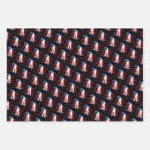 愛国的なアメリカ女性のスケートボード ラッピングペーパーシート (正面3)