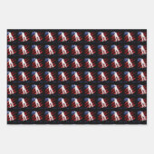 愛国的なアメリカ女性のスケートボード ラッピングペーパーシート (正面2)