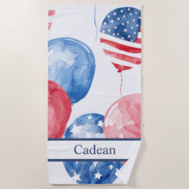 愛国的なアメリカ星条旗 ビーチタオル