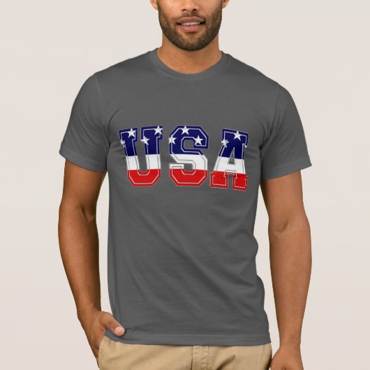 愛国的なアメリカ星条旗 Tシャツ (正面)