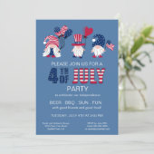 愛国的なアメリカ格言のパーティー7月4日 招待状 (スタンド正面)