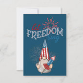 愛国的なアメリカ格言独立記念日パーティー 招待状 (裏面)