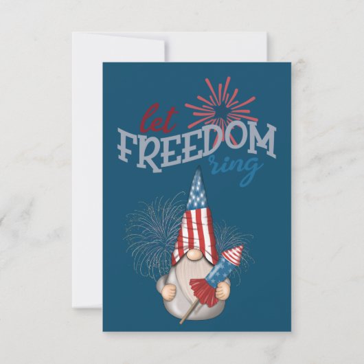 愛国的なアメリカ格言独立記念日パーティー 招待状 (裏面)