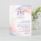 愛国的なアメリカ独立250周年記念日 7月4日 招待状 (スタンド正面)