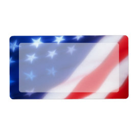 愛国的なアメリカ空白の国旗 ラベル