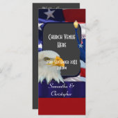 愛国的なアメリカ結婚人の結婚式プログラム プログラム (正面/裏面)