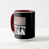 愛国的なアメリカ製コーヒーマグ マグカップ (正面左)