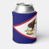 愛国的なアメリカ領サモアの旗クーラー 缶クーラー (缶裏面)