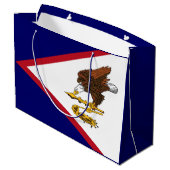 愛国的なアメリカ領サモアの旗 ラージペーパーバッグ (裏面アングル)