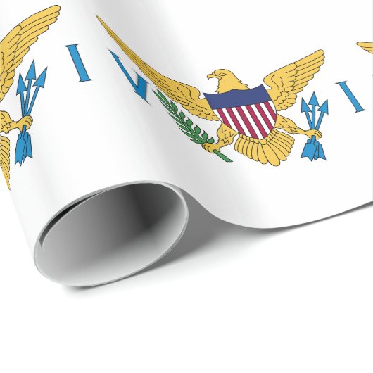 愛国的なアメリカ領ヴァージン諸島の旗 ラッピングペーパー (ロールコーナー)