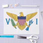 愛国的なアメリカ領ヴァージン諸島の旗 薄葉紙 (クラフト)