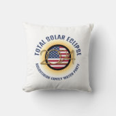 愛国的なアメリカ2024年皆既食太陽の家族 クッション (正面)