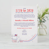 愛国的なアメリカ250の友人提供クックアウトパーティー 招待状 (スタンド正面)