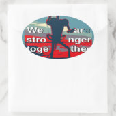 愛国的なアメリカ 希望 グラフィックアート プリント デザイン 楕円形シール (バッグ)