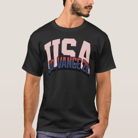 愛国的なアメリカJD Vance 28サポーター・シャツ Tシャツ (正面)