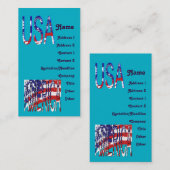 愛国的なアメリカUSA独自の 名刺 (正面/裏面)