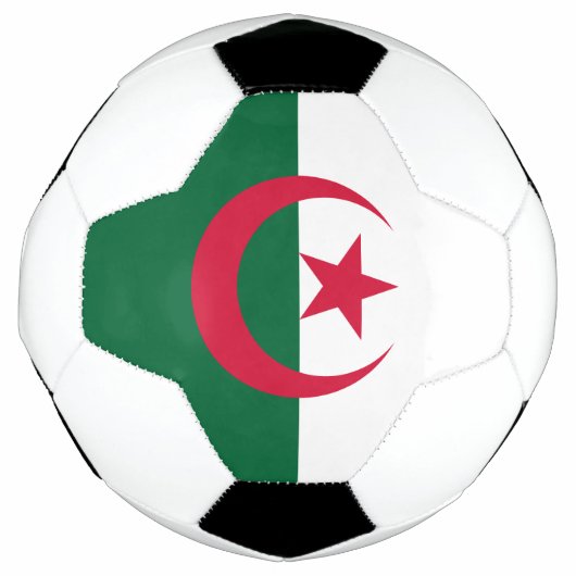 愛国的なアルジェリアの旗 サッカーボール (正面)
