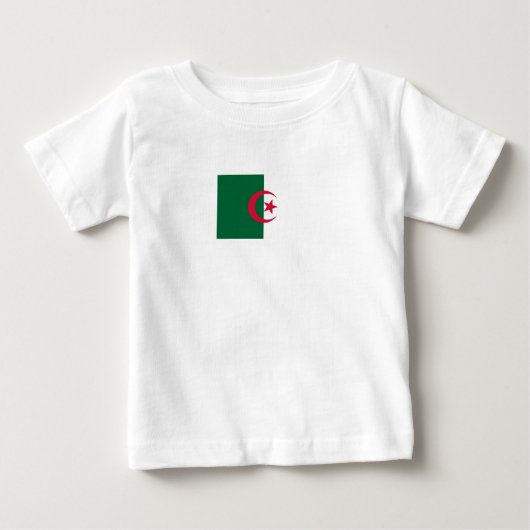 愛国的なアルジェリアの旗 ベビーTシャツ (正面)