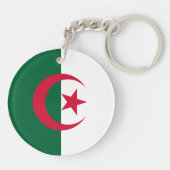 愛国的なアルジェリア国旗 キーホルダー (裏面)