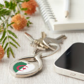 愛国的なアルジェリア国旗 キーホルダー (側面)