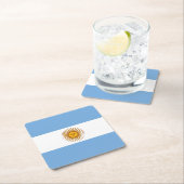 愛国的なアルゼンチンの国旗 スクエアペーパーコースター (インサイチュ)
