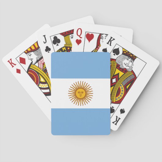愛国的なアルゼンチンの国旗 トランプ (裏面)