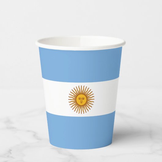 愛国的なアルゼンチンの国旗 紙コップ (左)