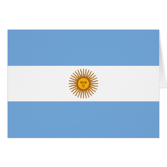 愛国的なアルゼンチンの旗 (正面横)